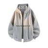 Men's Retro Patchwork Hooded Sweatshirt, 320g, Spring/Autumn Casual Loose Jacket