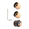 #3x Wood with Screwdriver Guitar Replacement Parts Brass Volume Knobs for Electric