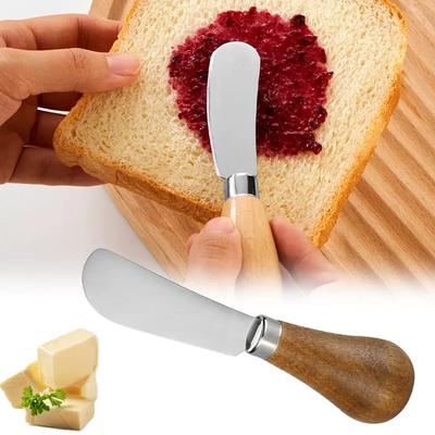 Reçel Sürücüler Krem Kesici Mutfak Aletleri Ahşap Saplı Tereyağı Kesici Bıçak Tatlı Peynir Dilimleyici Bıçaklar Tost Kahvaltı Gereci