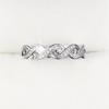 Zircon Inlaid Knotted Cable-Knit Copper Women's Fashion Ring