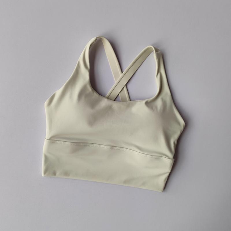 

Інтегроване спортивне серце Високоміцне професійне протиударне білизна для бігу Елегантна нижня білизна для йоги Фітнес Літній одяг XL слонова кістка