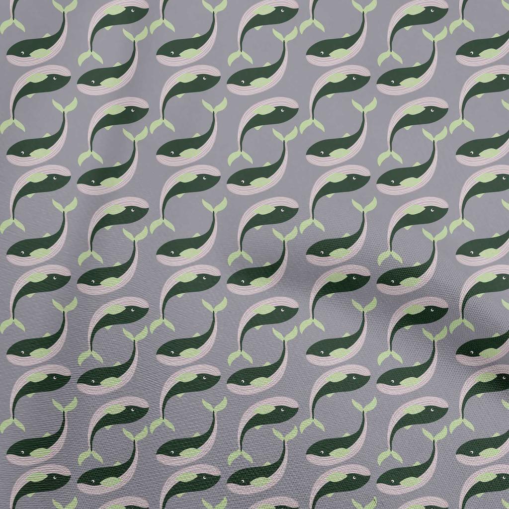 oneOone Cotton Flex Dark Green Fabric Sea Sewing Material Print Fabric By The Yard 40 Inch