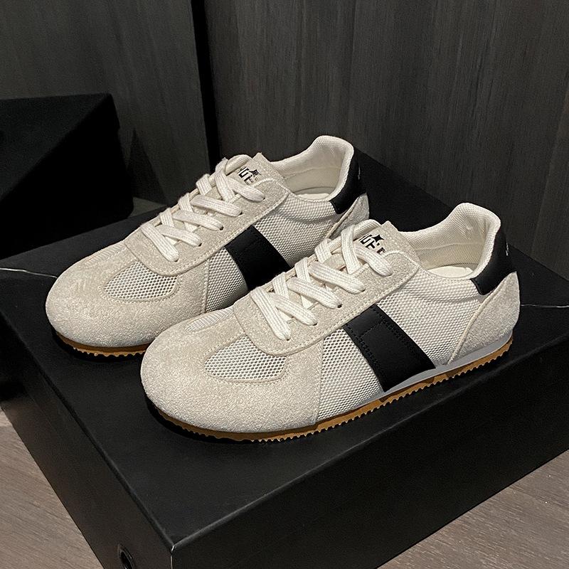 2025 Summer New Sports and Leisure Shoes Sports Shoes Breathable Yellow-brown Women's Beige 2025 Spring Series