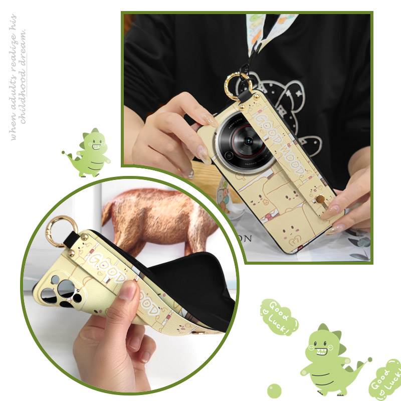 Tecknad Dammavvisande Mobilskal För ZTE Blade A75 5G/Nubia Focus 5G/Calf 5G Sött Skyddande Armband Tålig Silikonring