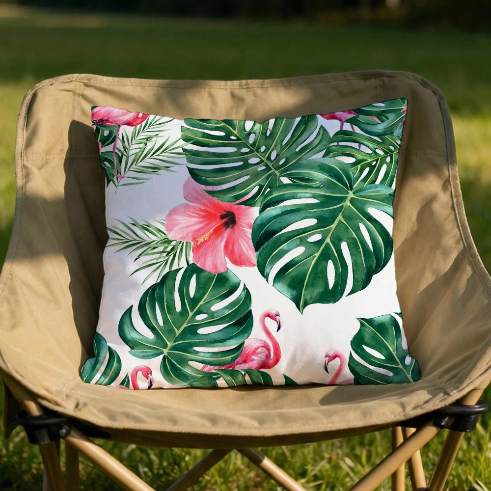 Tropical Leaves Series Cushion Cover Soft Reversible Durable Pillow Cover MultiScene Use for Home Car Daily Comfort