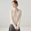 Lekasha Women's 100% Pure Cashmere V-Neck Long-Sleeve Autumn/Winter Base Layer Top