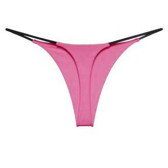 Bikini a perizoma a doppio strato in seta di latte a vita bassa con spalline sottili Lingerie per donna