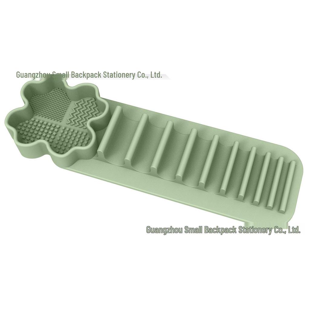 Wall-Mounted Silicone Makeup Brush Holder & Drying Rack