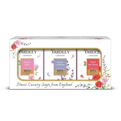 Luxury Soap Set For Women 100g X 6N English Lavender Rose Red Roses Triple Milled Creamy Lather Fragrant Bath Bar