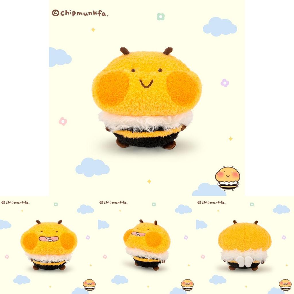 Adorable Multi-angle Smiling Bee Plush Toy Soft Stuffed Animal Doll For Kids
