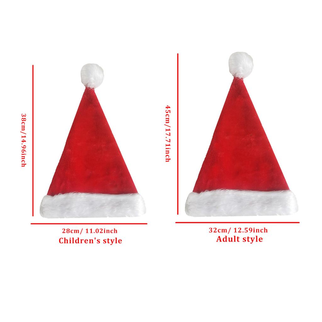 Cosplay Santa Hat Christmas Light Up Hat for Adults Unisex Plush Comfort Hats Classical Red Hat New Year Holiday Party