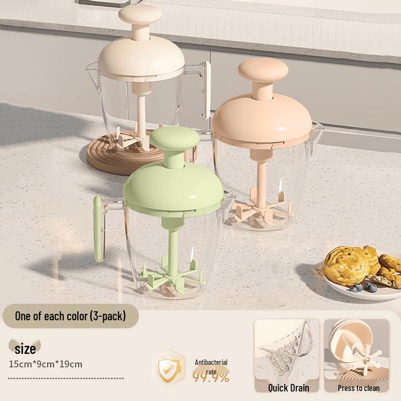 Manual Press Egg Whisk Cup
