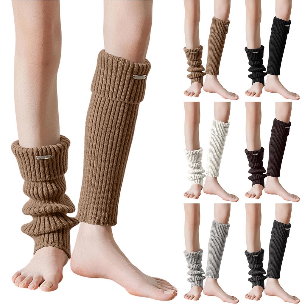 Knit Ribbed Leg Warmers for Women Stretchy Over Calf Socks Soft Comfortable Fit Elastic Material Suitable for Various Activities and Daily Wear