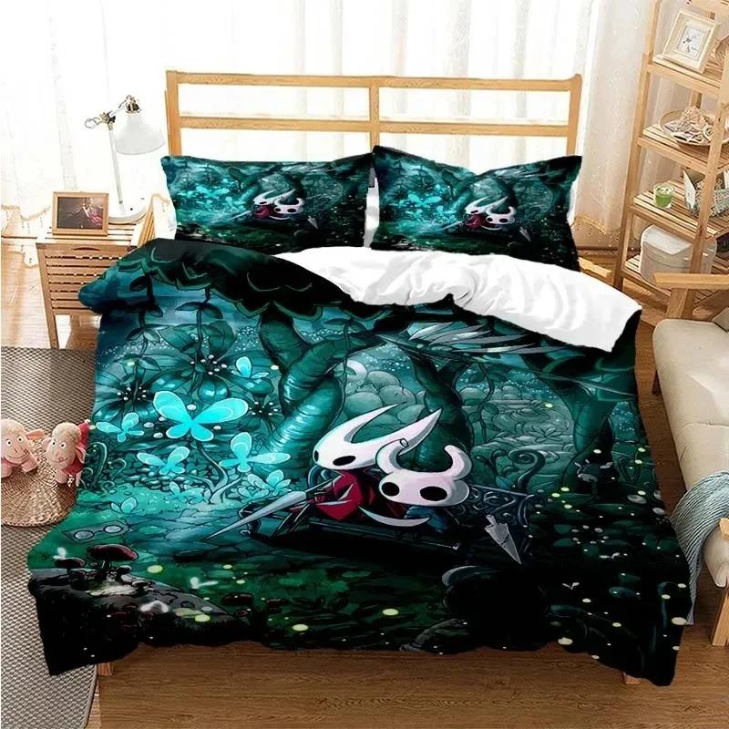 Neues Hollow Knight Mode 3D Digitaldruck Bettwäscheset Bettbezug Bettdecke Bett Einzel Twin Full Queen Jugend Mädchen Jungen Geschenk