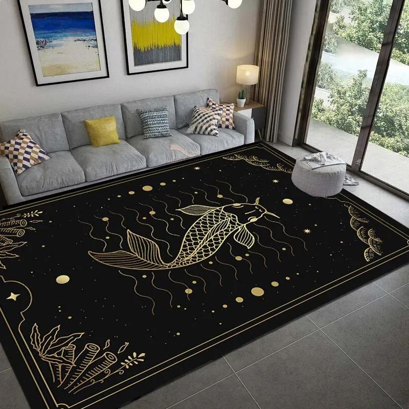 Tarot Witch Gothic Eyes Print Carpet for Living Room Home Decoration Sofa Table Large Area Rug Bedroom Bedside Floor Mat Gift