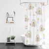 isn't wind simple home bathroom shower curtain small fresh partition  waterproof mildew-proof opaque