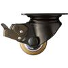 Hammer Low-Profile Plate Caster, Swivel (with Stopper), Wheel Diameter 50mm, Urethane Wheel, 5451S-BAU50