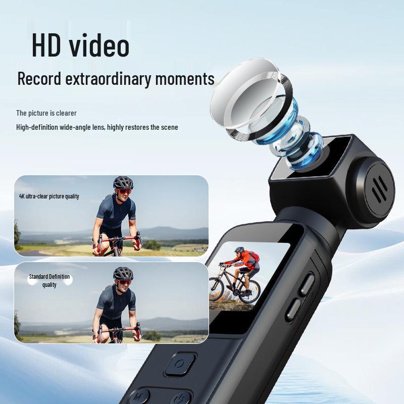 4K Action Camera with 270° Rotating Lens for Outdoor and Cycling