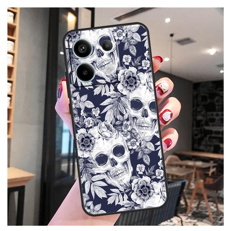 

Gothic Skull Case For Xiaomi Redmi Note 13 12 11 9 10 Pro 9S 10S 11S 12S Redmi 13 12 10C 12C 13C Coque Redmi 13 4G
