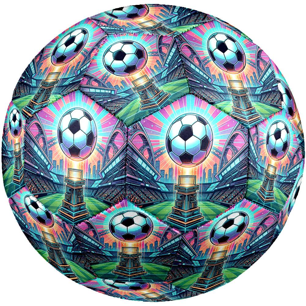 1pc Futuristic Soccer Trophy Size 5 Soccer Ball Professional Lightweight Durable Match Training Football Indoor &Outdoor Sports BallTraining Ball y57