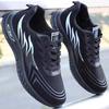 Men's new spring and autumn non-slip and deodorant soft sole black leather lace-up sneakers men's casual shoes