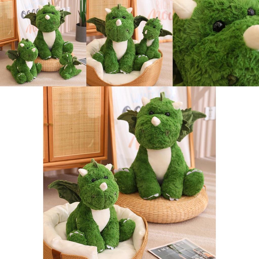 Niedliches Drachen Plüschtier mit Flügeln Dinosaurier Ei Stofftier für Kinder Weiche und kuschelige Puppe für Mädchen