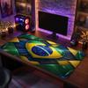 Brazil Football Crest Mouse Pad, Extended Non Slip Rubber Desk Mat for Gaming Office Laptop Fan Gift