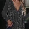 Lady Shirt Plus Size Casual V-Neck Soft Fashion Texture Polyester Pullover Women Blouse