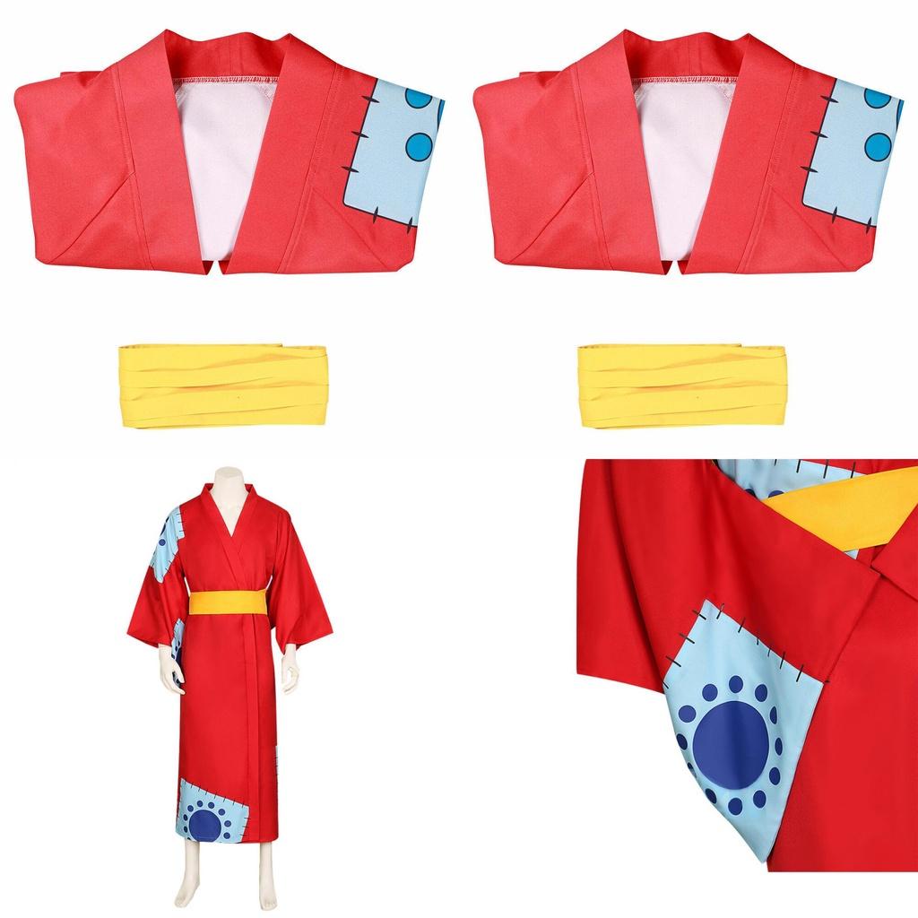 Traje de Cosplay de One Piece País de Wano Para Fans de Monkey D Luffy