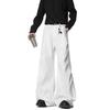 American high street pleated wide-leg pants men's summer design sense niche scimitar mopping pants drape versatile casual pants