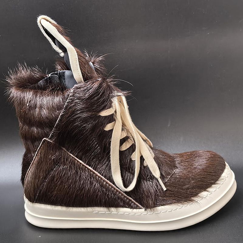 Nowe Luksusowe Patchworkowe Buty Sportowe Wysokie Męskie Ze Skóry Naturalnej Niebieskie Włosie Końskie Okrągły Nosek Sznurowane Zamki Błyskawiczne Buty Deskorolkowe dla Pary