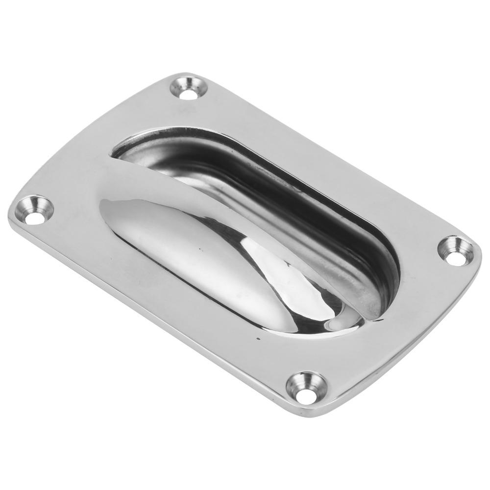 304 Stainless Steel Recessed Pull 3.7 x 2.4in Sliding Door Hardware  Cabinet Drawer