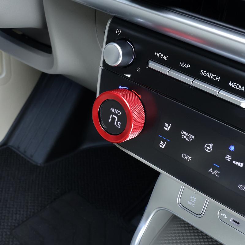 For Hyundai IONIQ 9  Aluminum Air Conditioner Cover Air Conditioner Knob Trim Ring Control Adjust Button Trim Accessories