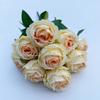 9 Forks Silk Rose Artificial Flower Bouquet For Wedding,Home Decor,Valentine's Day Gift, Room Table Decor,Scenery Decor