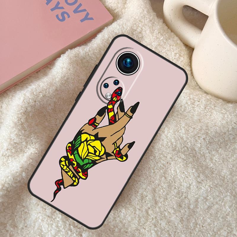 Hand Snake Flower Case For Honor Magic 7 5 6 Lite Honor 200 Pro 50 70 90 Lite X9b X9a X8b X8a X8 X9 X9c Coque