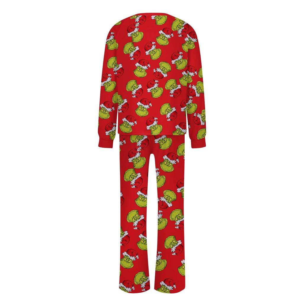 Christmas Prints Family Matching Long Sleeve Tops+Pants Set Family Matching Sets