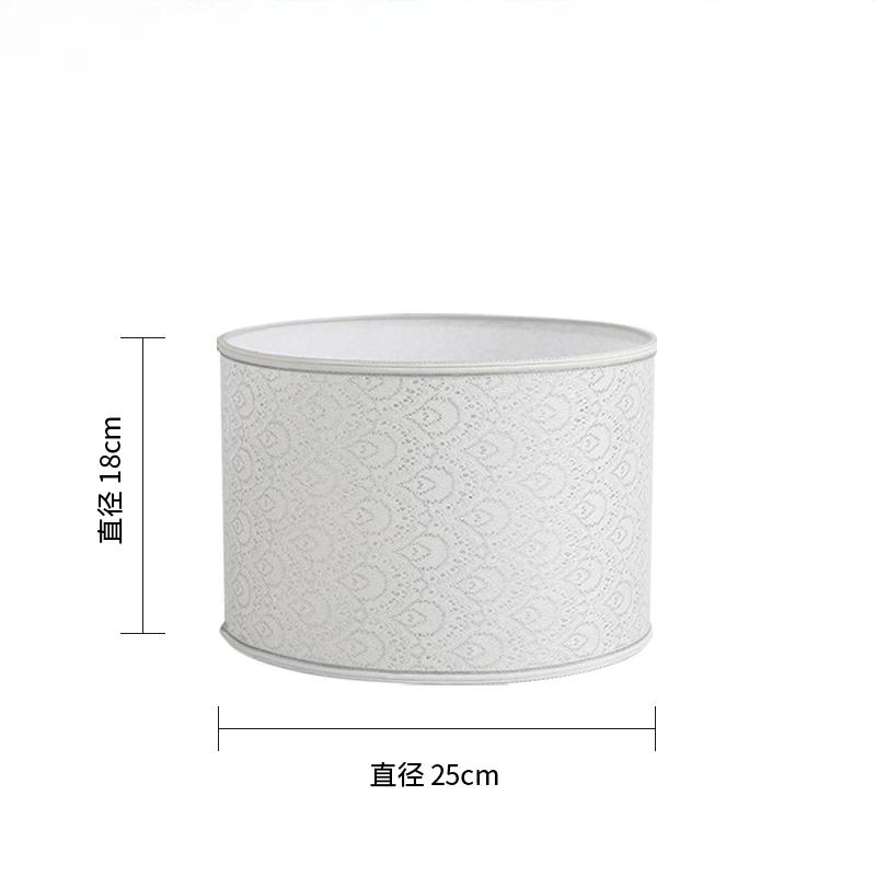 Nordic Cloth Metal Lamp Shade Home Decoration E27 Linen Fabric Metal Desk Lamp Cloth Lampshade 14/22/25cm Height