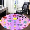 1pc Star PatternChair Carpet for Office, Indoor Non-Slip Washable Polyester Fiber Carpet, Mat For Office, Machine Washable