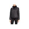 Polo Solid Color Stand Collar Zipper Long Sleeve Down Jacket Women Outerwear Black WMPOOTWN2820001-001
