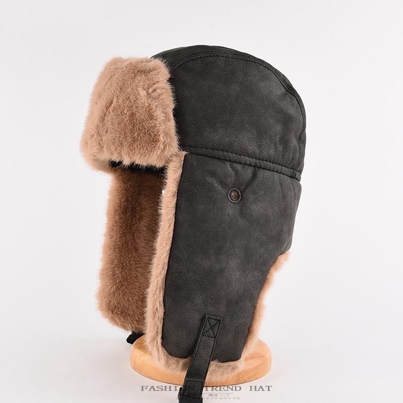 Thunderbolt Hat Men and Women Winter Padded Thickened Ear Protection Cap Cycling Outdoor Ski Ins Warm Cold Cotton Cap