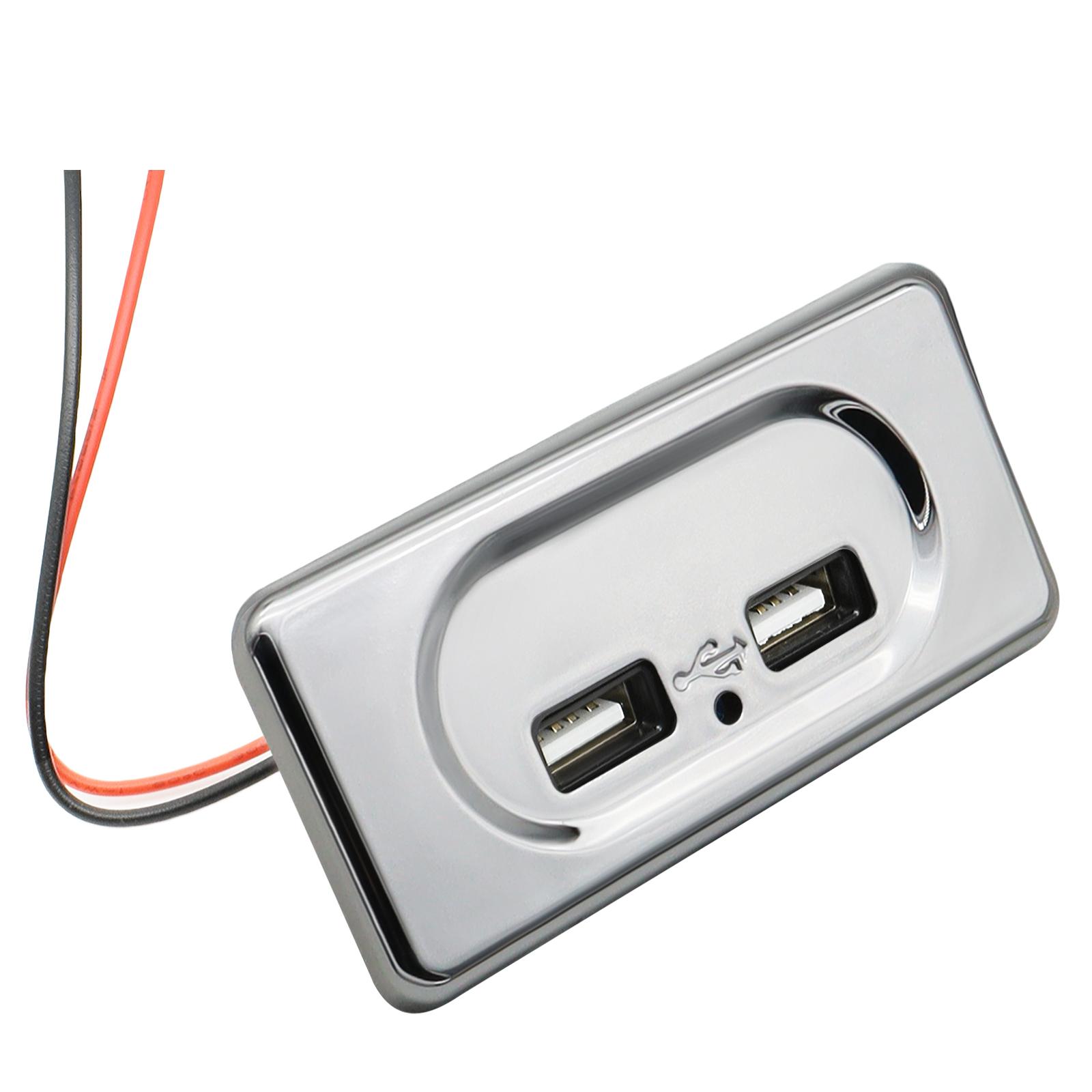 

12 В/24 В двойной USB 3,1 автомобильный кемпер розетка для быстрой зарядки розетка для крепления на панели зарядное устройство для телефона лодка караван автобус морской дом на колесах RV серебряный