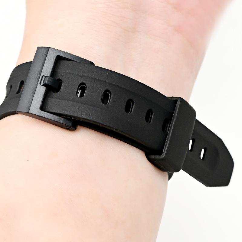 Gumowy Pasek do Casio F-201W F-201WA DB-36 WS-300 Męski Sportowy Wodoodporny Czarna Żywica Wymienny Bransoleta Pasek do Zegarka 18mm