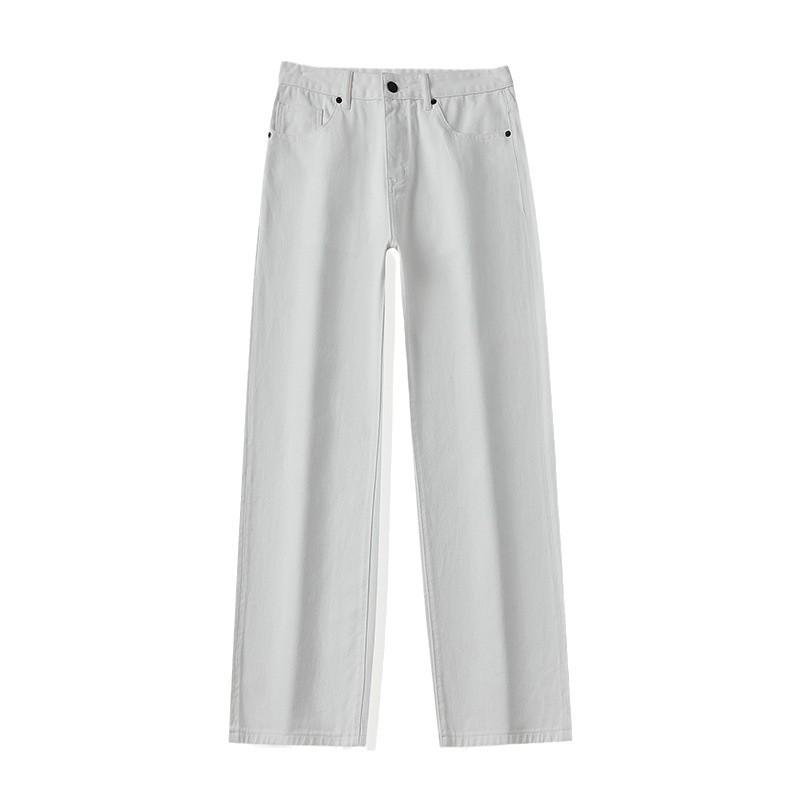 Jeans Men's Solid Color Large Size Versatile Japanese Casual Straight Pants