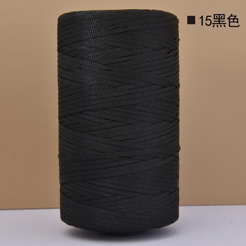 Mercerized Cotton Linen Light Body Ice Silk Flat Belt Wool Hand-Woven Crocheted Diy Hook Bag Hat Seat Cushion Hollow Thread