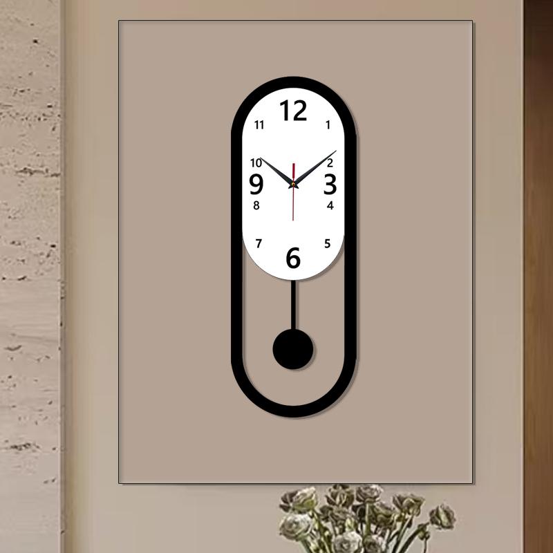 Elliptische Schwingwanduhr leise Uhr ist geeignet für Wohnzimmer Schlafzimmer Zimmerdekoration Wanduhr Weihnachtsgeburtstagsgeschenk.