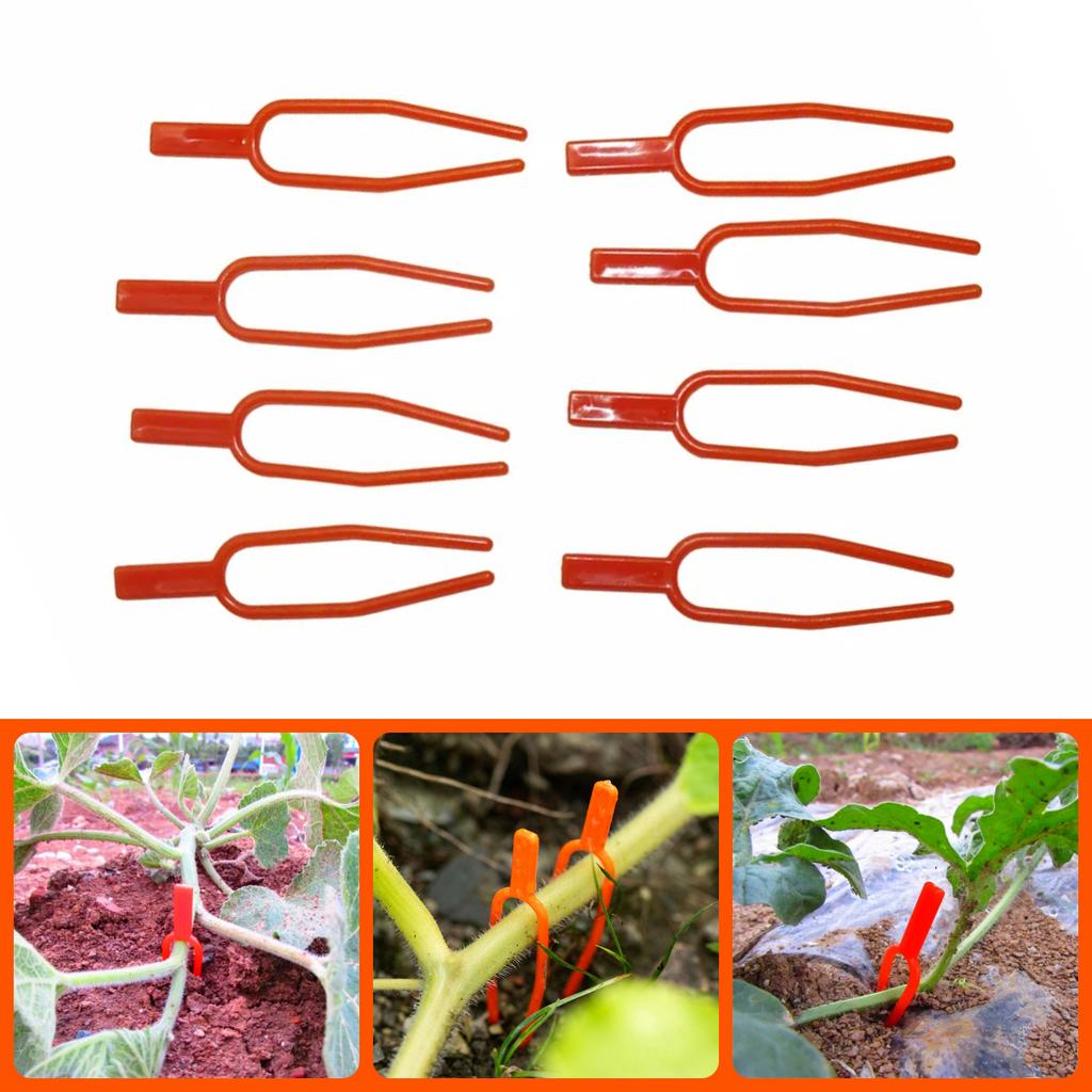 150Pcs Garden Plants Stem Fork Greenhouse Agriculture Vegetable Strawberry Watermelon Vine Planting Fork Plants Bracket 15x66mm