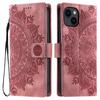 Style 018 For iPhone 13 Case Imprinted Totem Skin Feel Wallet Leather Phone Cover