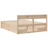 Solid Wood Bed Frame without Mattress 150 x 200 cm Pine Wood