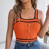 Women Sleeveless Neck Tees V Solid Color T Shirt Ladies Tee Shirt Street Knitwear Wear Top
