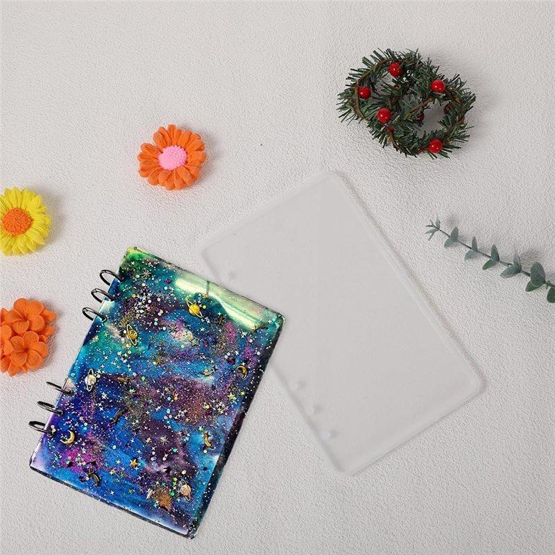 Binder Hole Silicone Resin Notebook Cover Mold Set-3 Sizes A5, A6, A7 For DIY Crafts